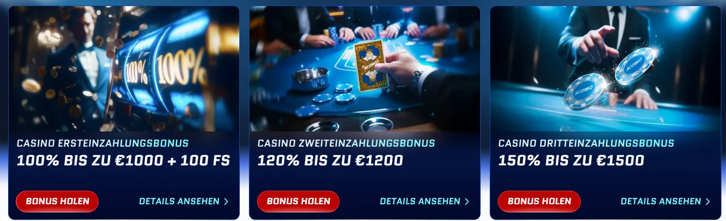 Scored Casino Boni und Aktionen