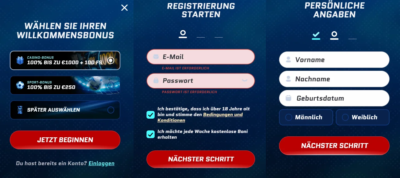Scored Casino registr