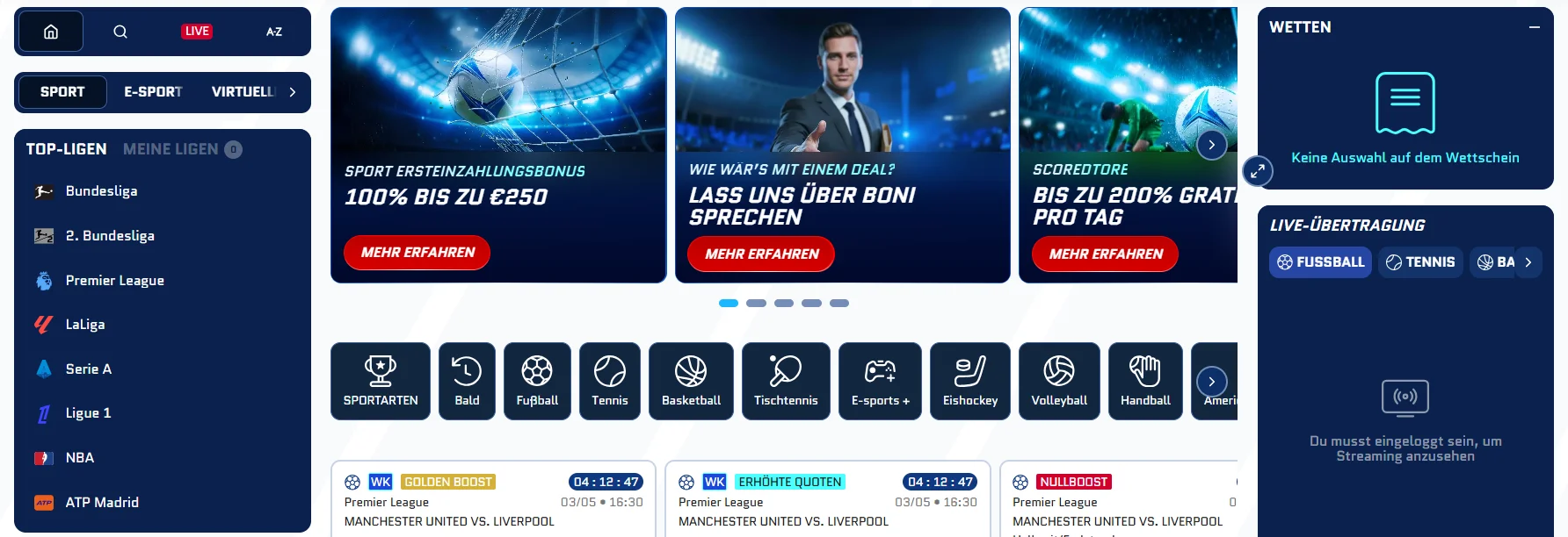 Scored Casino Sportwetten